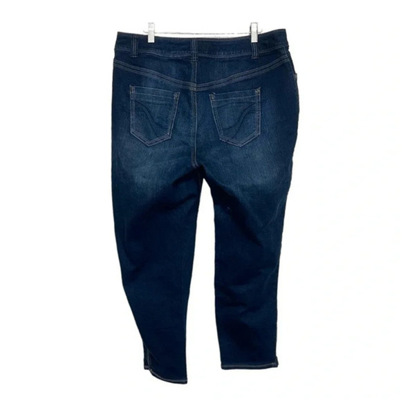 Lane Bryant Ankle zipper dark blue jeans size 16 - Picture 2 of 5